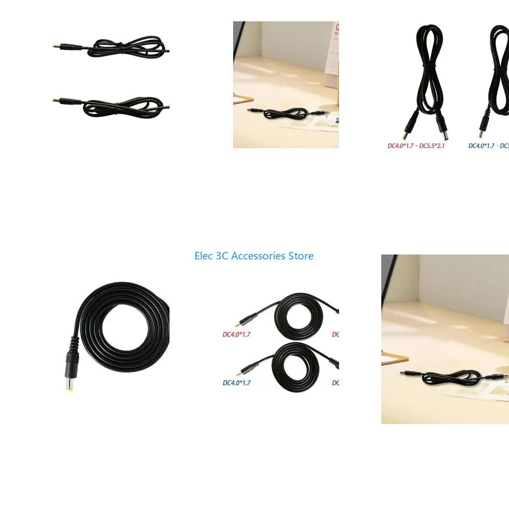Y51A DC4.0x1.7mm to DC5.5x2.1/DC5.5x2.5mm Power Adapter Cable for Speaker 1meter