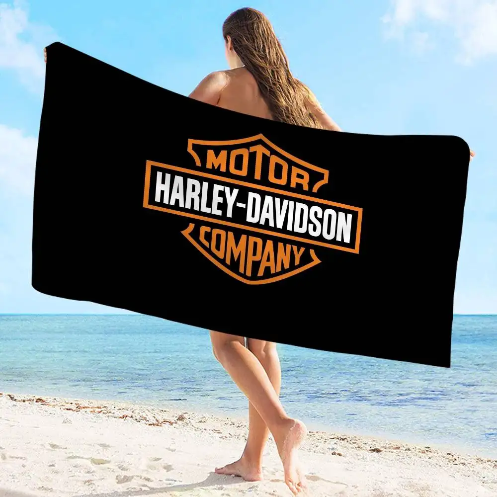Vintage Motorcycle H-Harley Davidsones Anime Beach Swimming Absorbent Washcloth Children's Gifts for Kids Travel Camping Gym view 4
