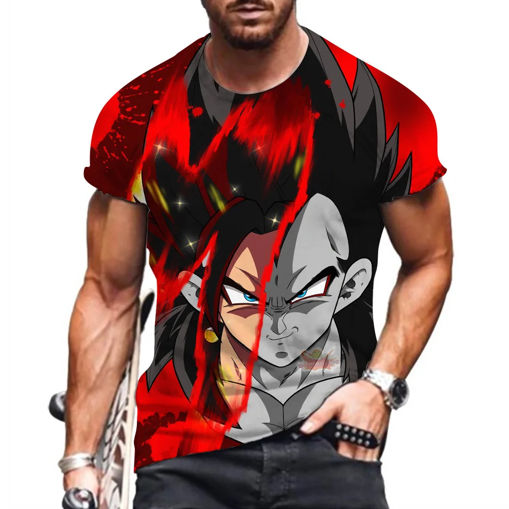 

2025 New Retro Casual Men's T-shirt 3D Digital Printing Men's Summer Fashion Crew Neck Top Jumper Men's Sports T-shirt