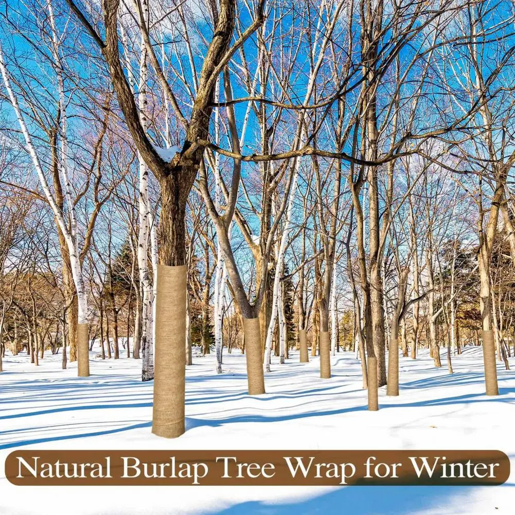 winter tree protection wrapping arpillera material 1 rollo cold climate exterior garden trunk cover for cold weather