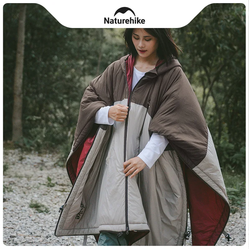 Naturehike Camping Sleeping Bag Outdoor Poncho Coat Cotton Cape Sleeping Bag Lightweight Wearable Hiking Camping Equipment