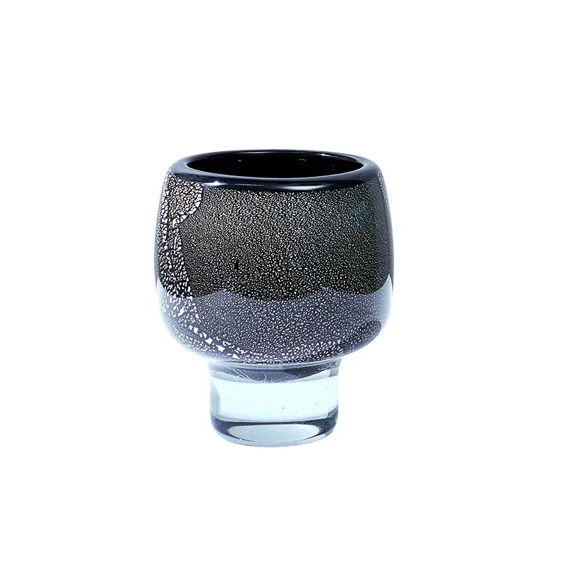 

Simple and creative high-footed crystal bottom light luxury silver foil glazed vase sales office meeting room negotiation table