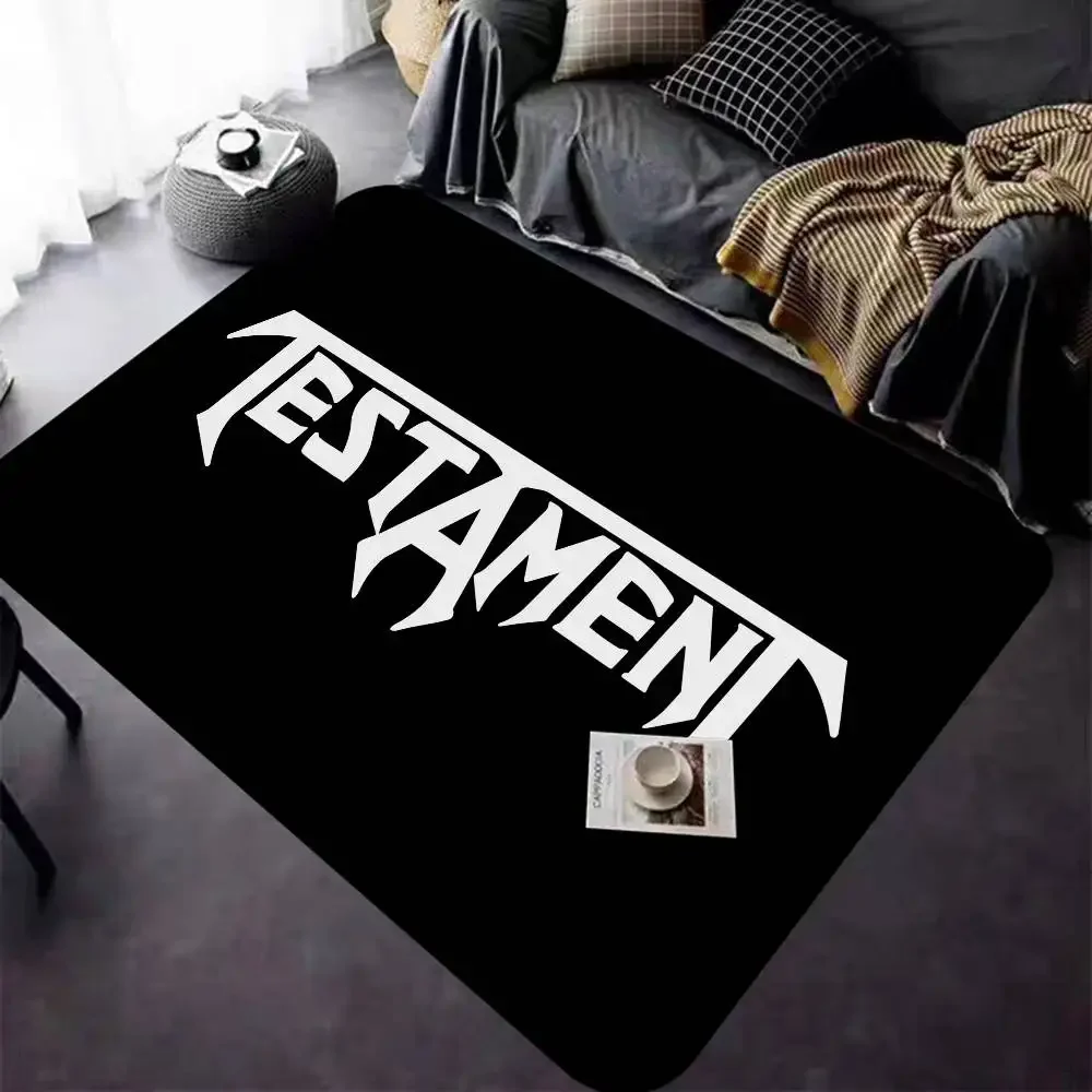Thrash Metal Band T-Testament Floor Mat INS Style Soft Bedroom Floor House Laundry Room Mat Anti-skid Household Carpets