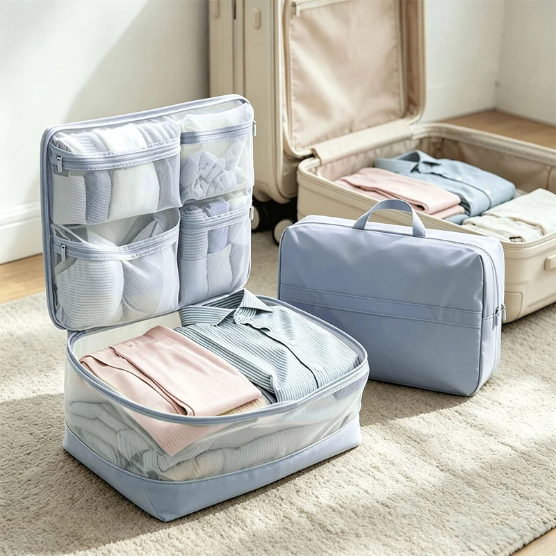 Clothes Quilt Storage Bag Foldable Waterproof Large Capacity Luggage Organizer Pouch Garment Underwear Sorting For Dorm Home Use