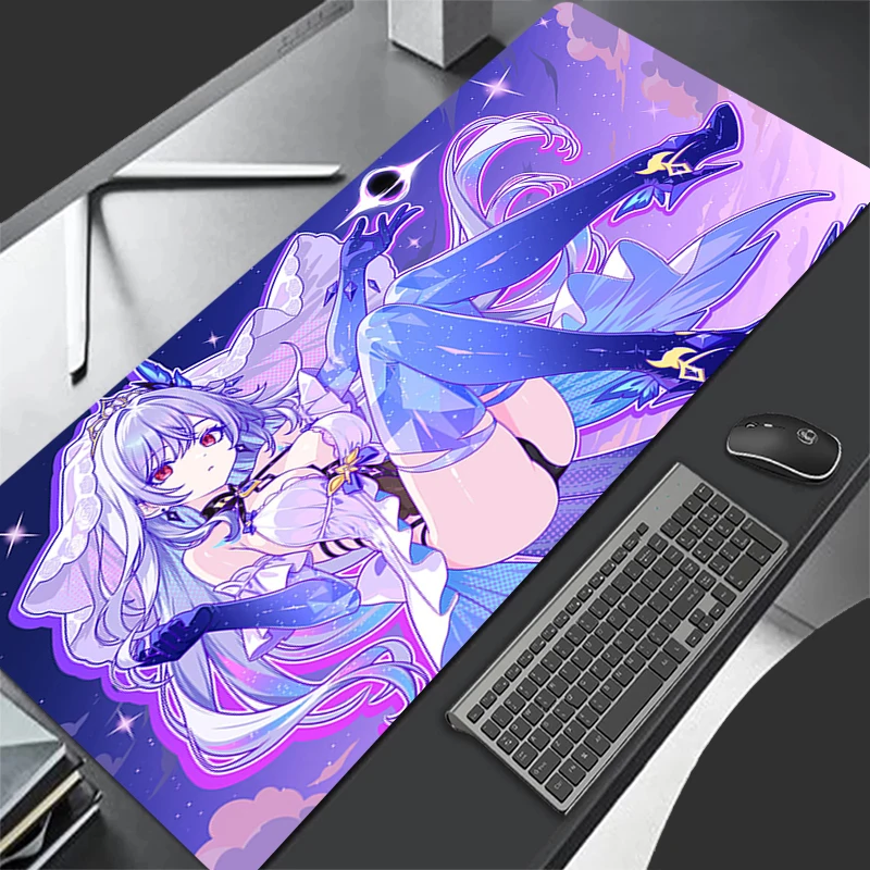 

Mouse pad Large Genshin Impact Skirk rubber keyboard mouse carpet anti-slip gamer mouse pad laptop coaster PC HD Anime Mousepad
