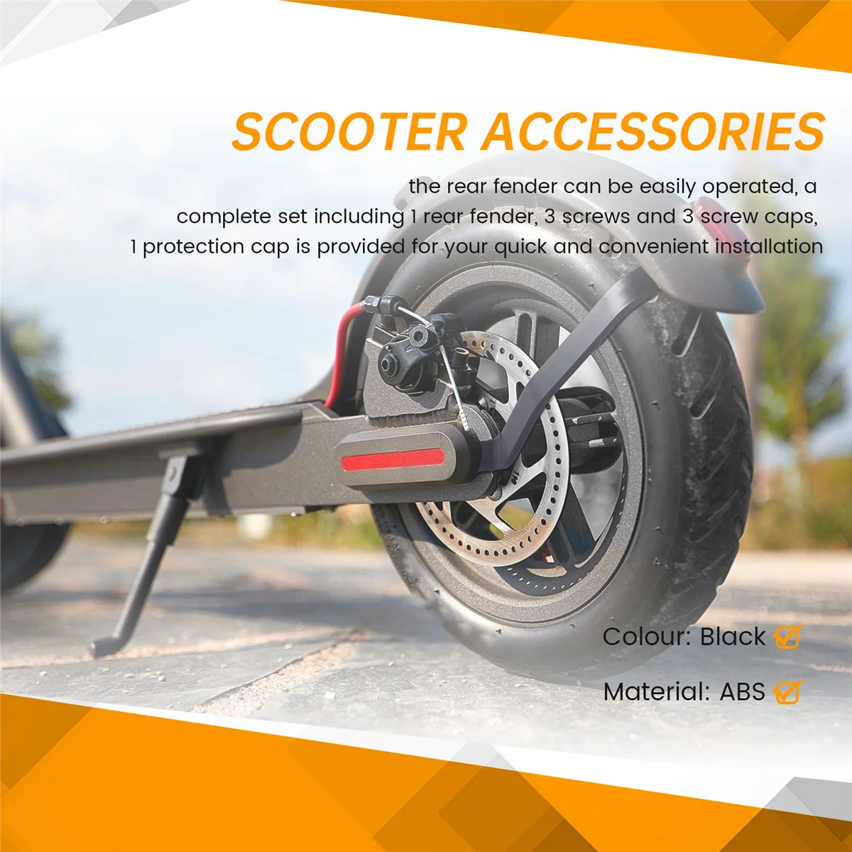 

Запасной аксессуар для заднего брызговика и кронштейна для скутера Xiaomi M365/M365 Pro с винтами и завинчивающимися крышками