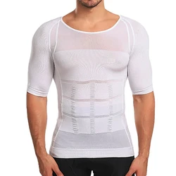Men's Slimming Shaper Posture Vest Men's Compression T-Shirt Body Building Fat Burn Chest Tummy Shirt Slim Dry Quick Under Shirt