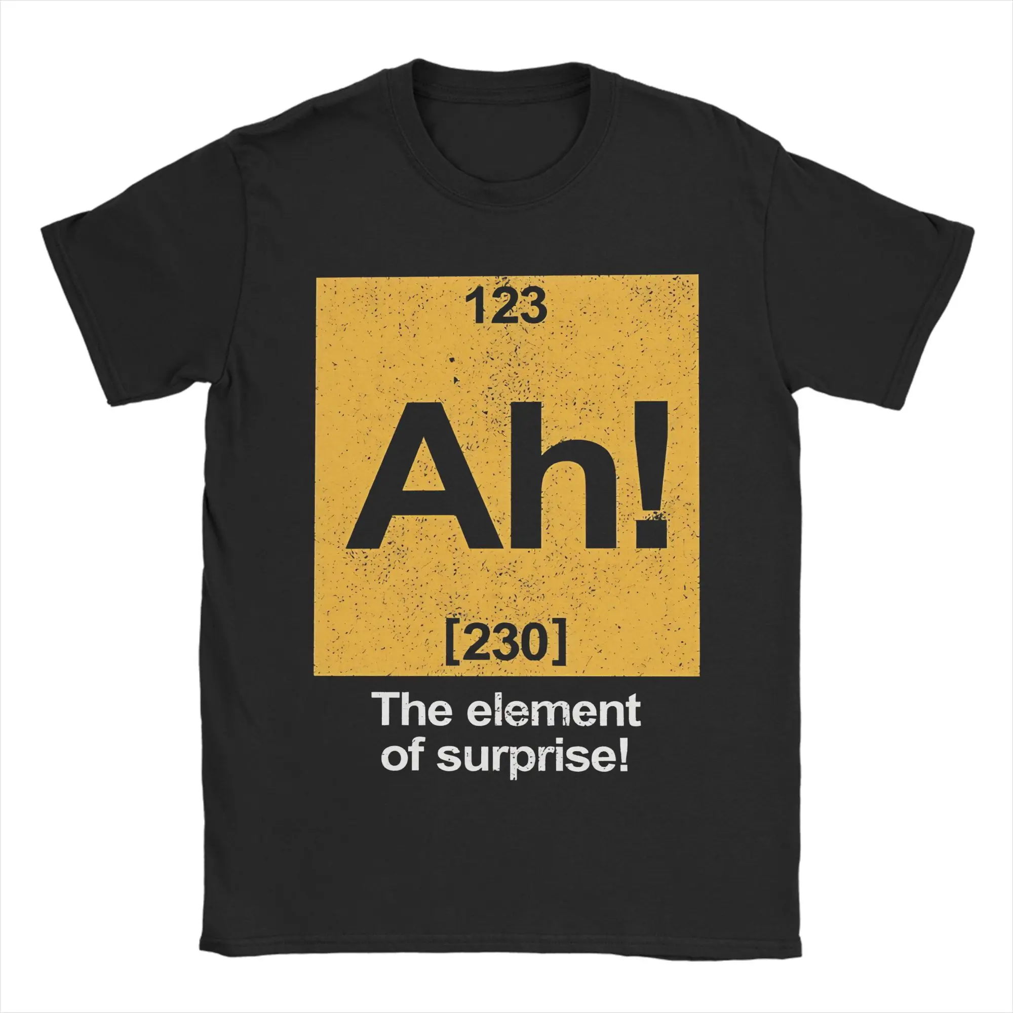 Ah! The element of surprise! Science  T-Shirt Men Cotton Tops Streetwear  Round Neck Short Sleeve