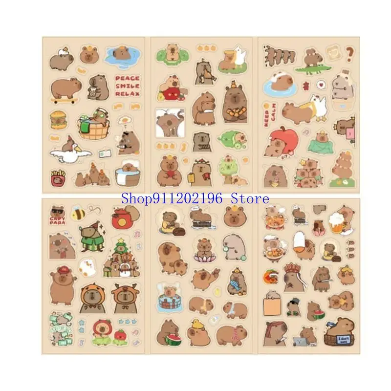 P82A Animal Sticker Water Resistant Aesthetic Sticker for Scrapbook Notebook Phone