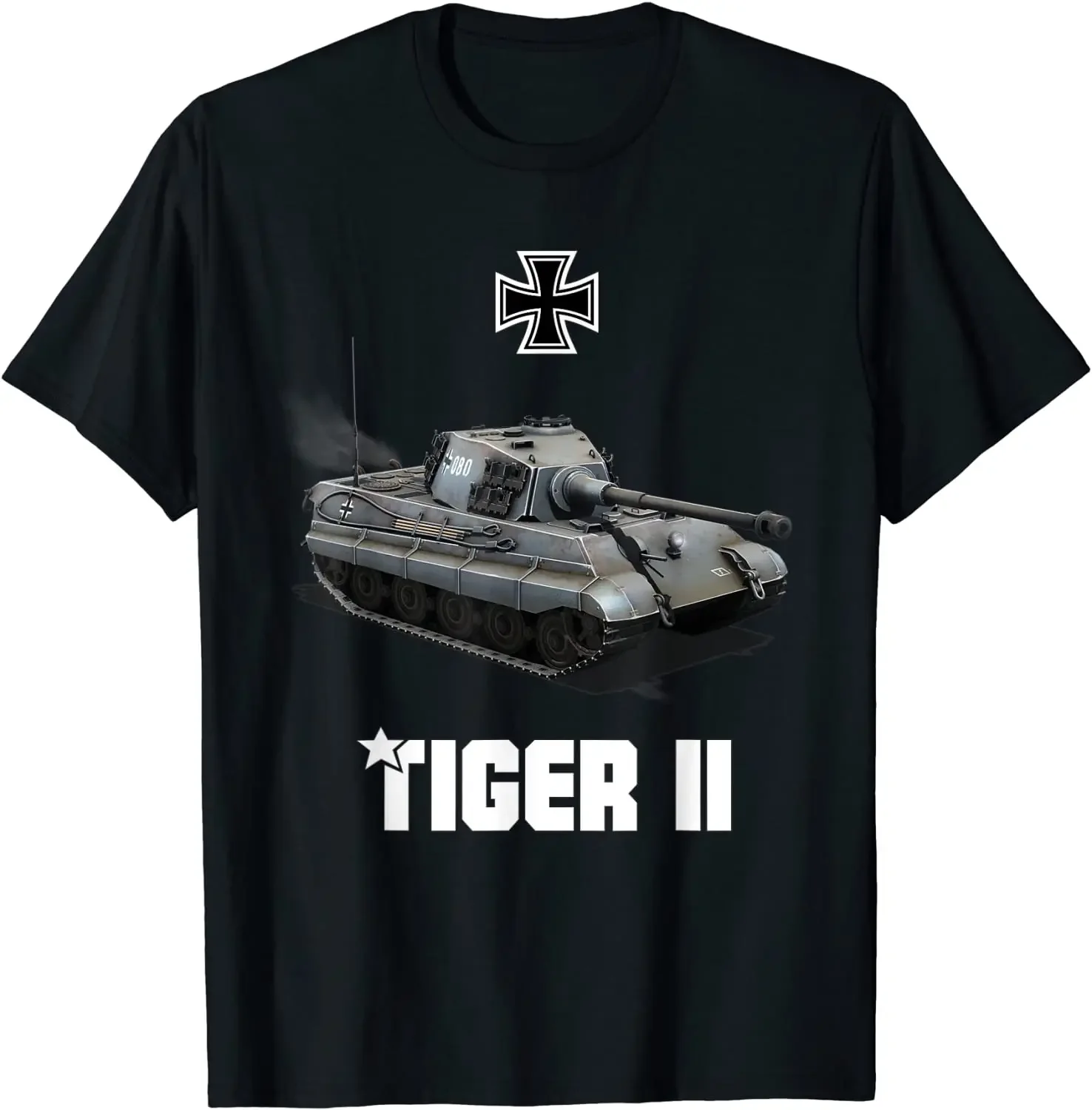

WWII Wehrmacht Panzer VI Tiger II King Tiger Tank T-Shirt 100% Cotton O-Neck Summer Short Sleeve Casual Mens T-shirt Size S-3XL
