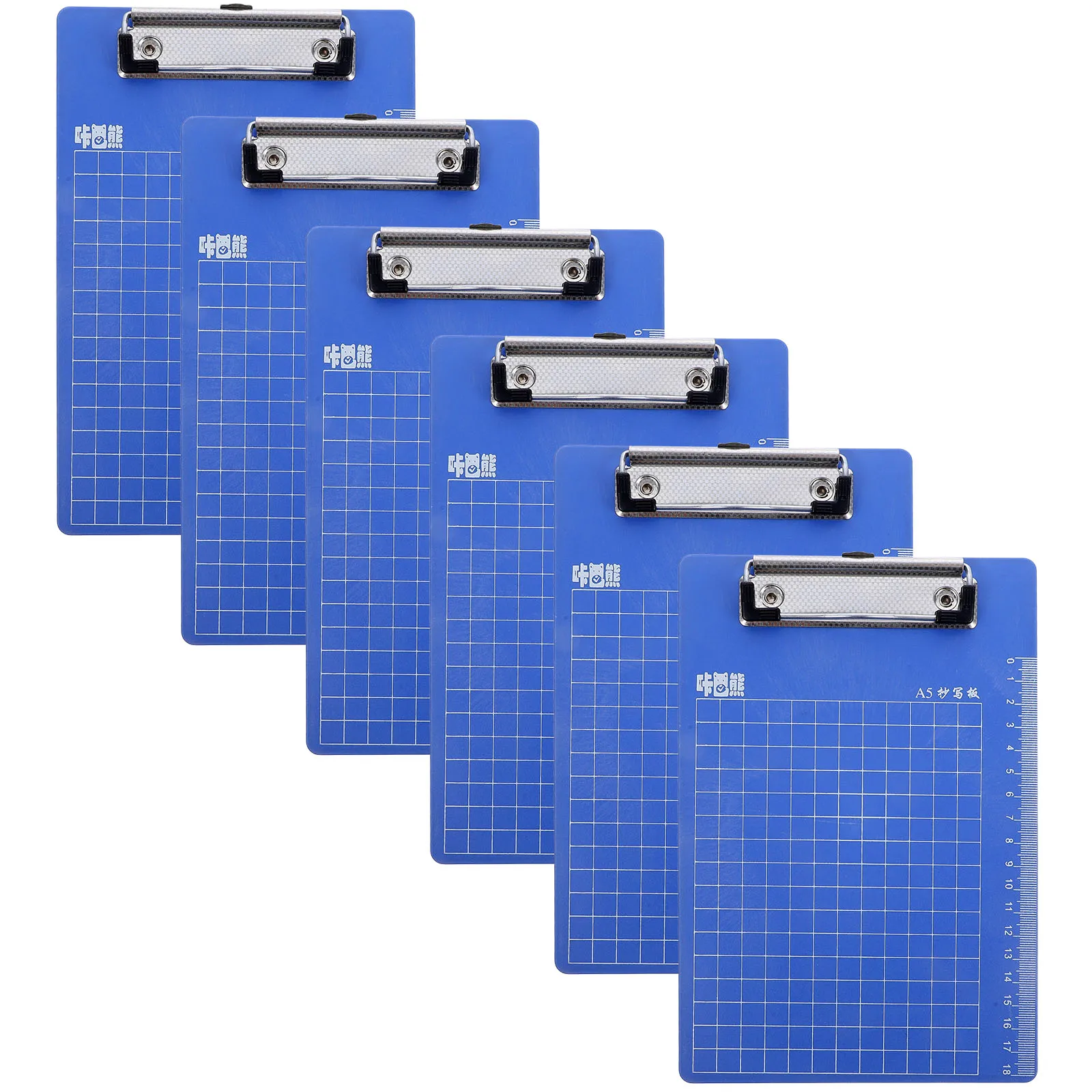 

6 Pcs Colored Plastic Plywood A5 Clip Board Paper Holder Clipboard Profile Thicken