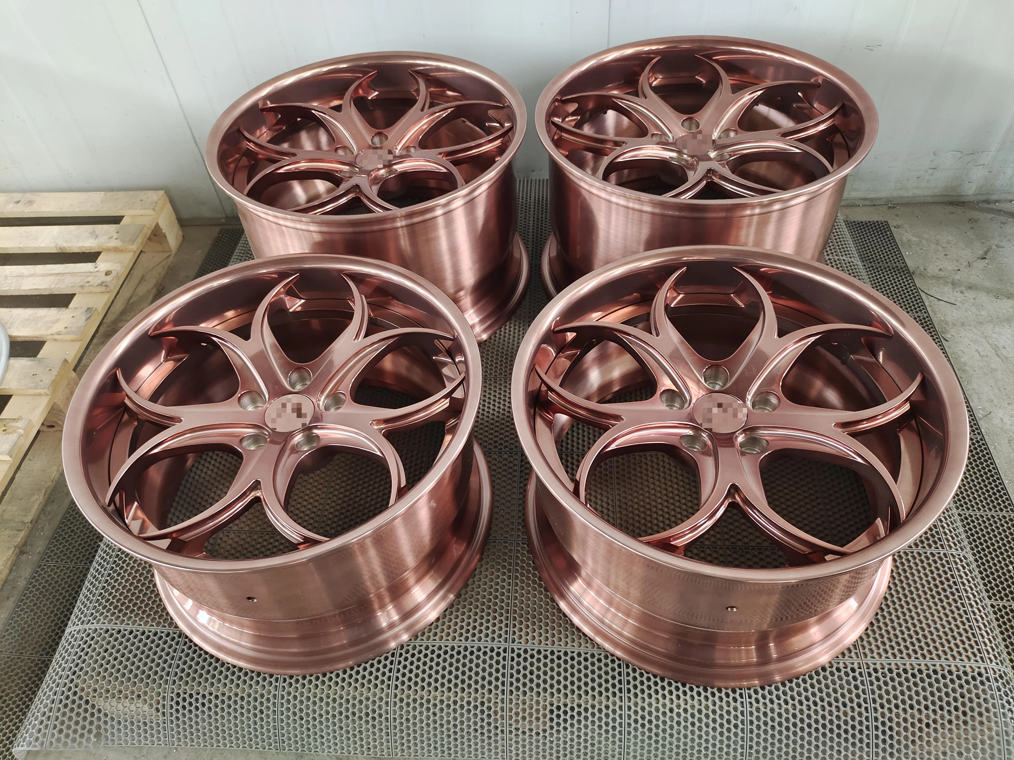 Rose Gold Forged Wheels Deep Concave Deep Lip 2 Piece Forged Alloy Wheels Rims for C6 C7 GT GTR corvette C7