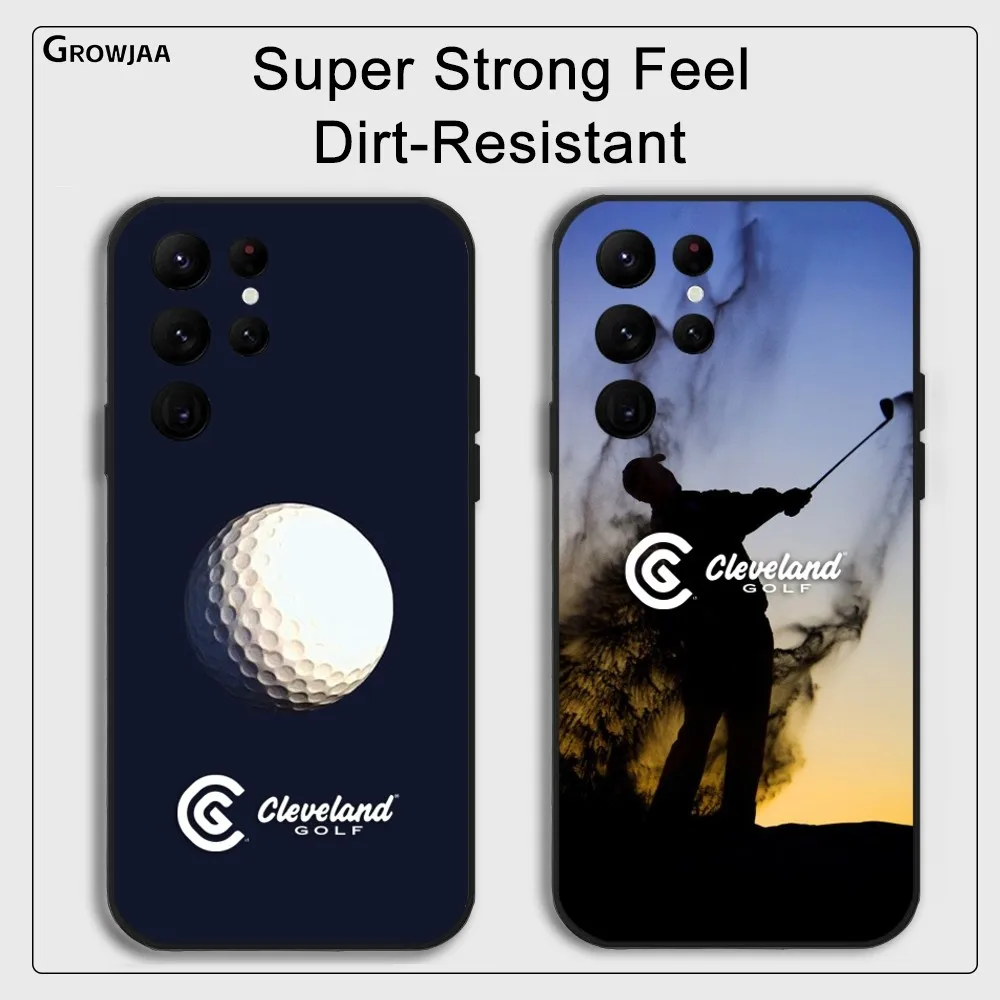 

C-ClevelandS Golf Luxury Phone Case For Samsung Galaxy S25 S24 S22 S23 Ultra S21 S20 Plus 5G Protective Silicone Funda