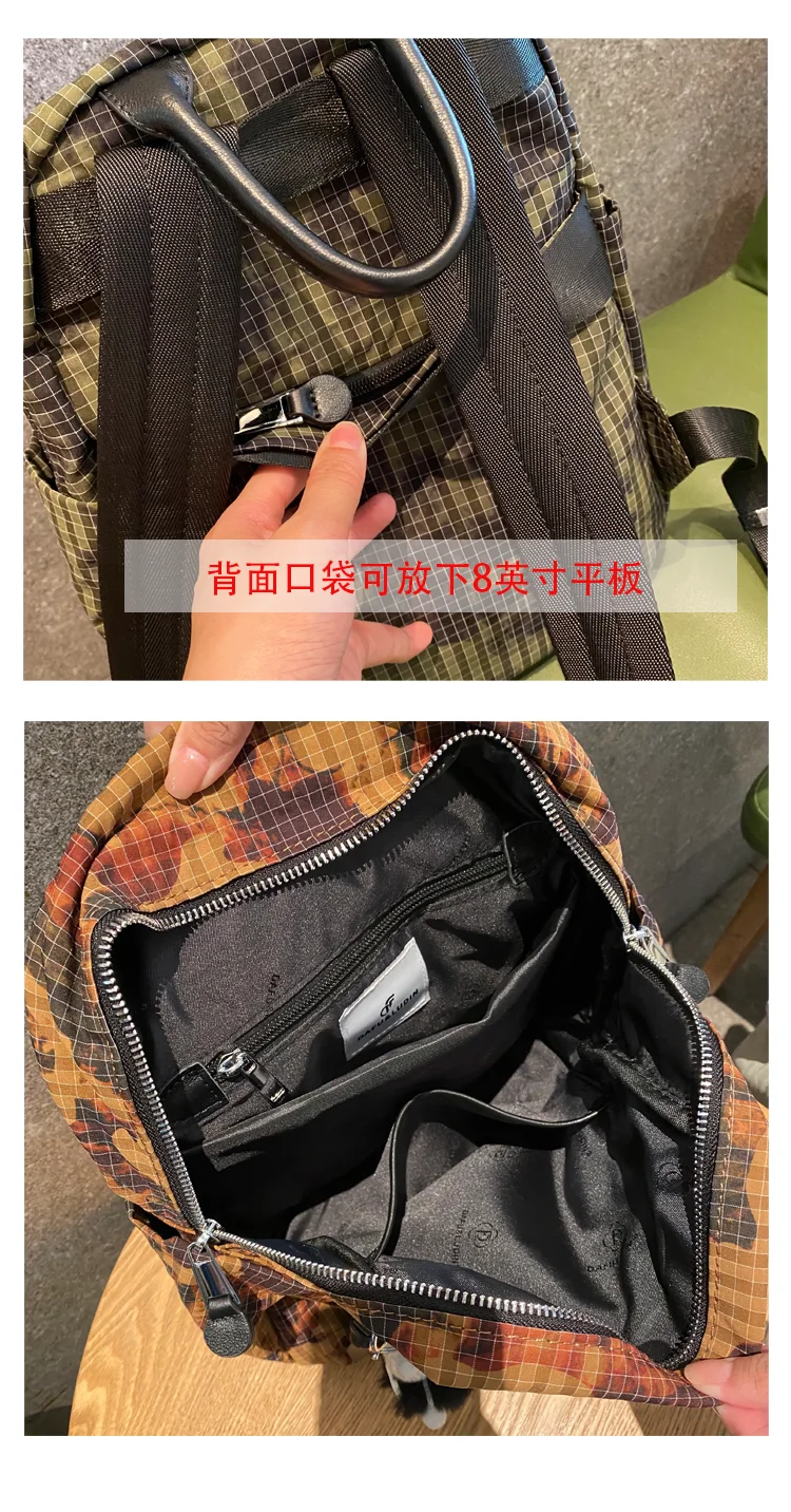 Luxury Brand Bolsa Feminina Backpack Women's 2025 New Mochila Femenina Camouflage Campus Girls Schoolbag Trendy Backpack