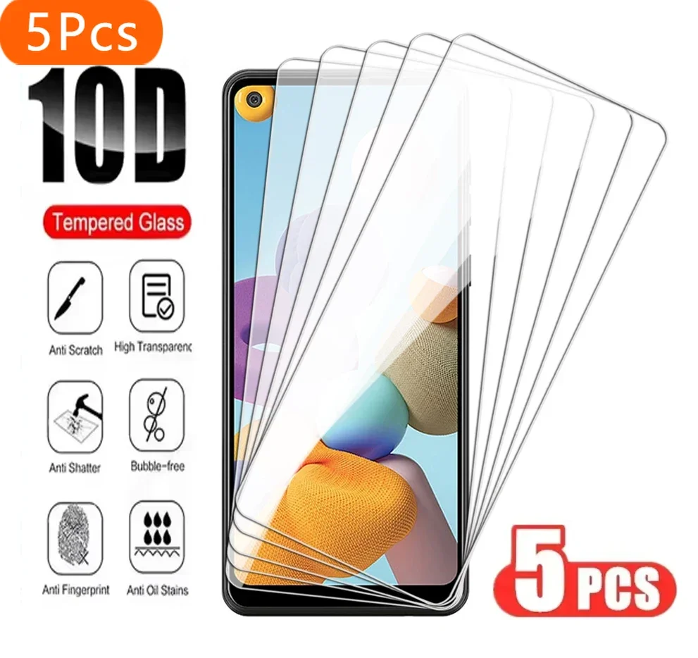 

5Pcs Tempered Glass For Samsung Galaxy M21 M22 M23 A21 A22 A23 A24 A25 4G 5G Screen Protector For Samsung A21s M21s Glass Film