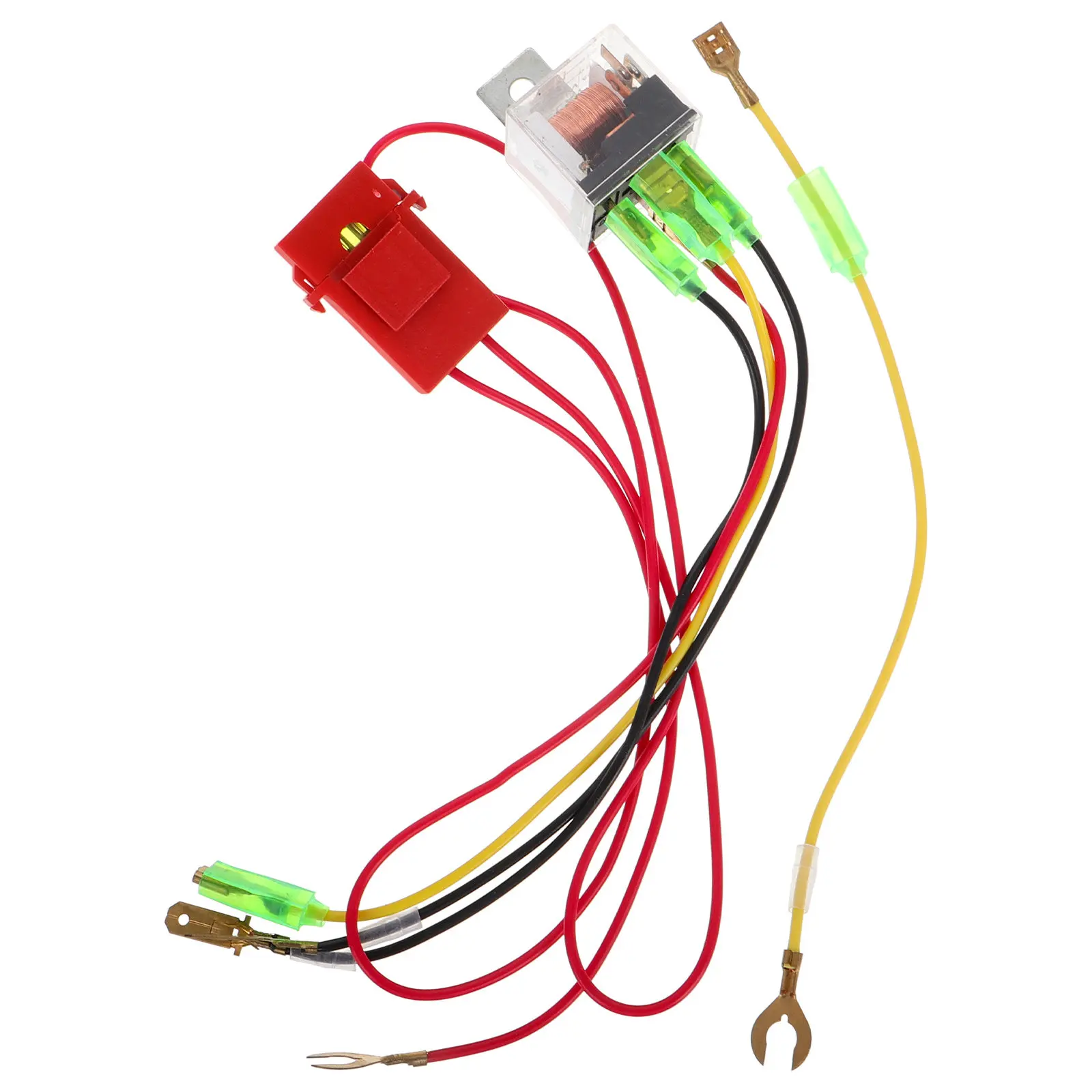

1Set Horn Relay Harness Kit for Car Motorcycle Utv Atv 12V 24V Systems Heavy Duty Copper Wiring Harness Loud Clear Horn