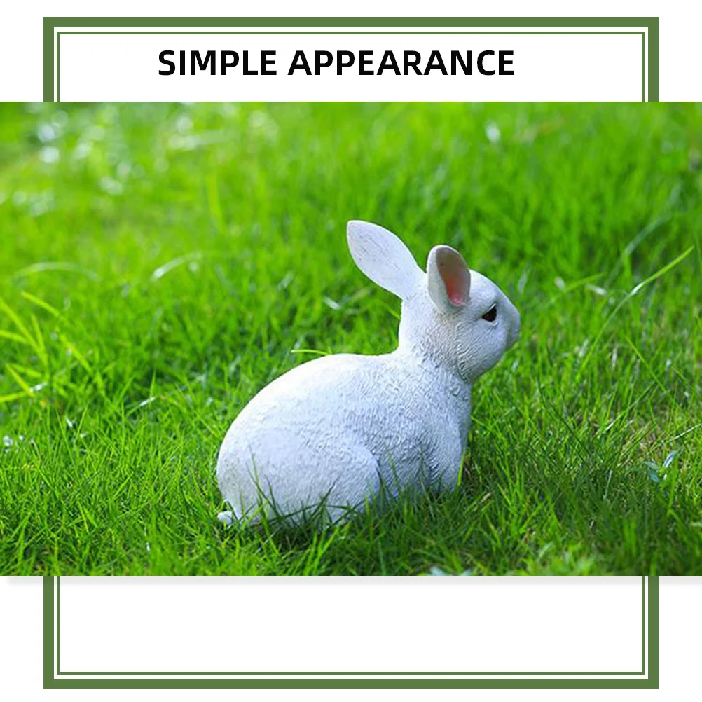 

Resin Craft Rabbit Decoration Waterproof Desktop Ornament Garden Adornment Small Bunny Creative Home Decor