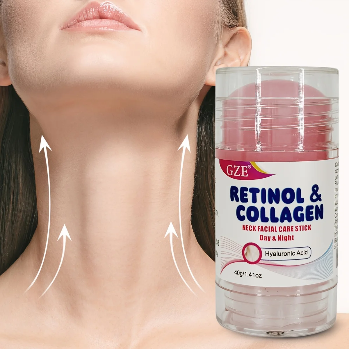GZE Retinol & Collagen Neck Stick: Facial Moisturizer with Retinol & Collagen Complex, Day & Night Cream - Hydrating Face Cream