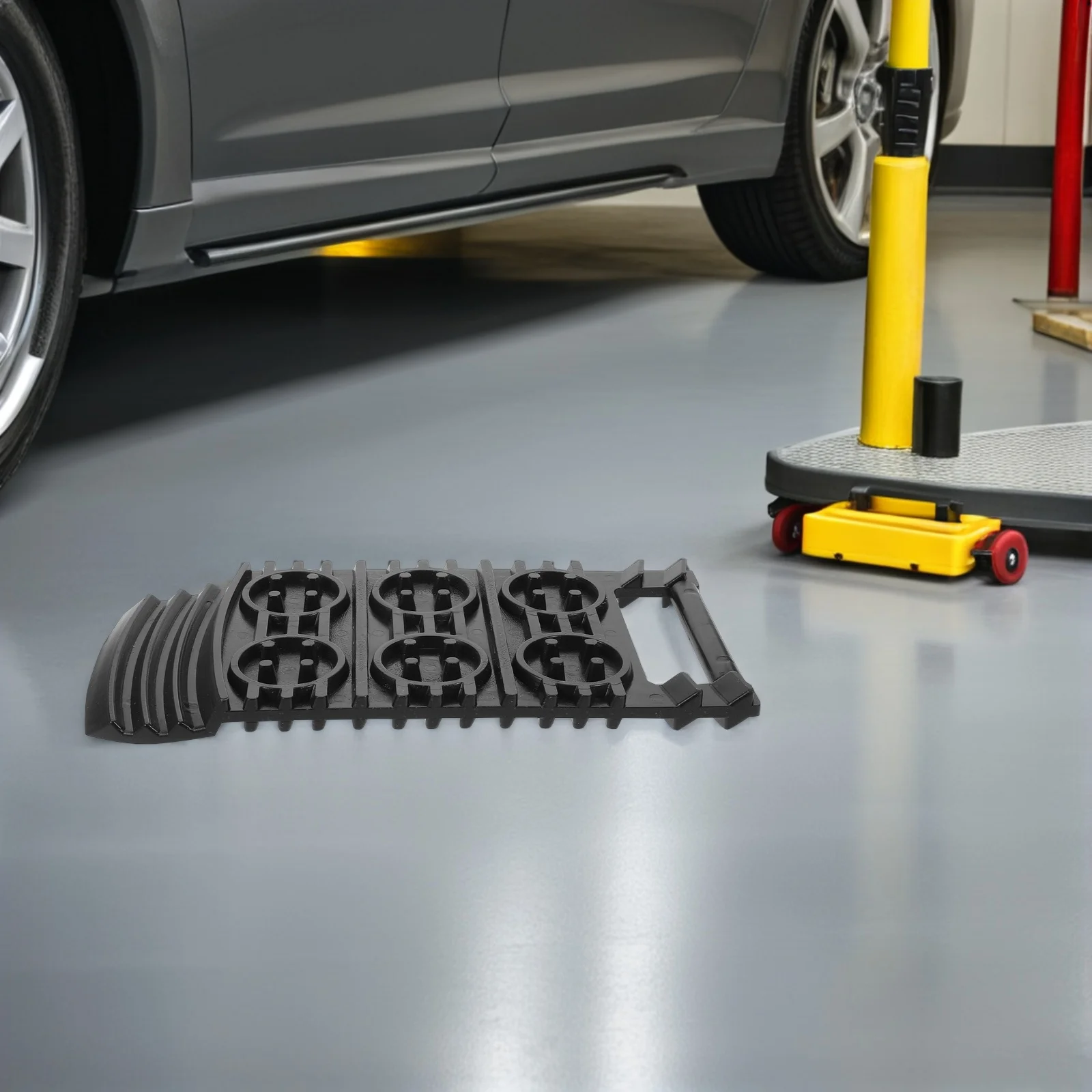 2 قطعة لوحات الجر ل الثلوج سيارة الإطارات المضادة للانزلاق منصات الطين الانتعاش المسارات المحمولة على الطرق الوعرة مركبة الهروب حصيرة أداة إنقاذ الذاتي #3