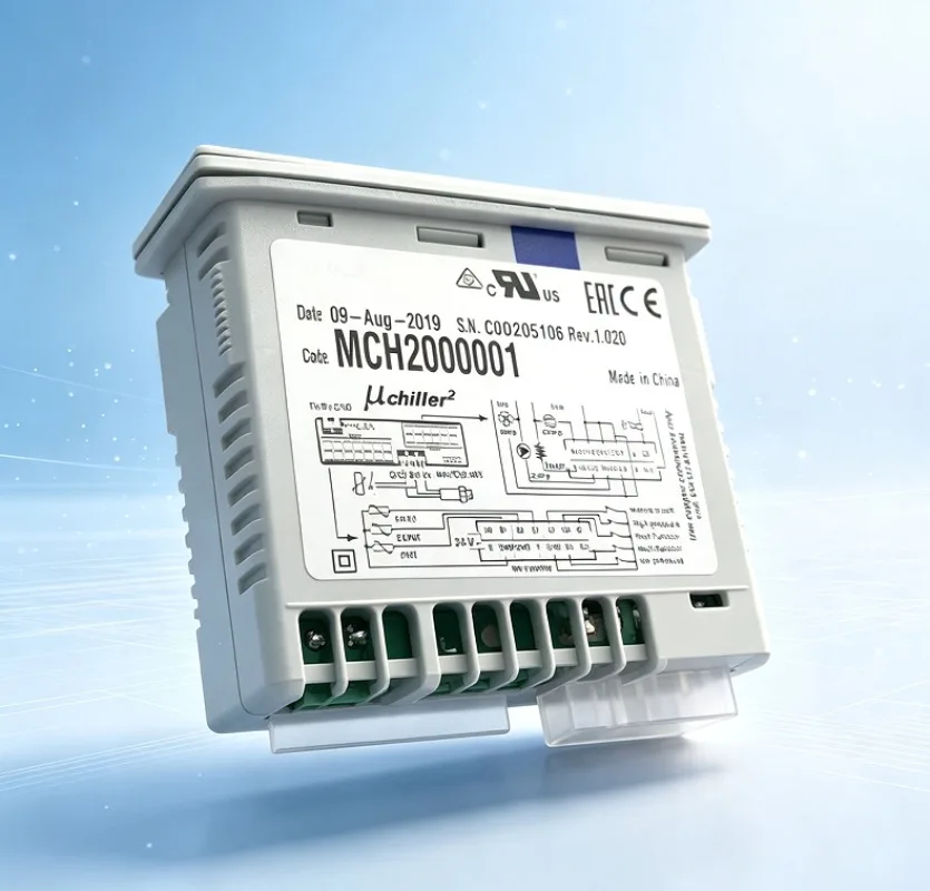 MCH2000000 Micro Chiller 2 Controller, 1-Circuit 2-Compressor Panel Mount for Chillers/Heat Pumps