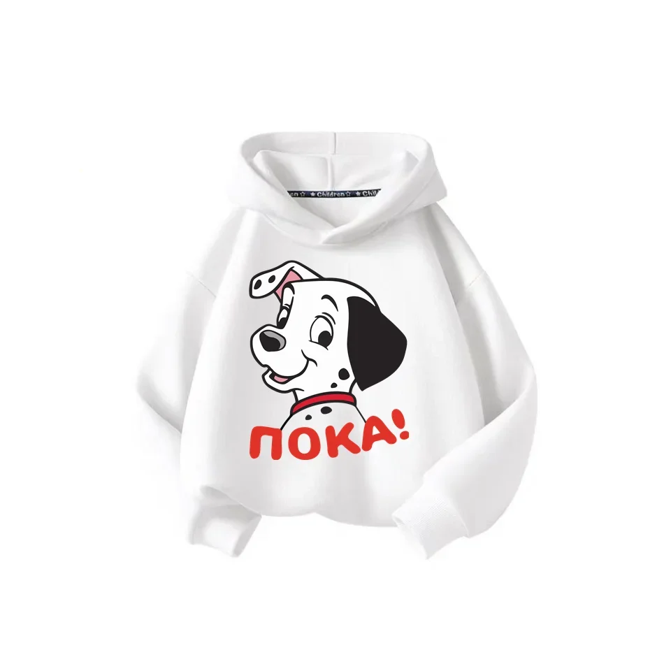 Disney 101 Dalmatian cartoon Cute children's printed hoodie Girl Clothing Boy cartoon hoodie Hoodie Children clothing