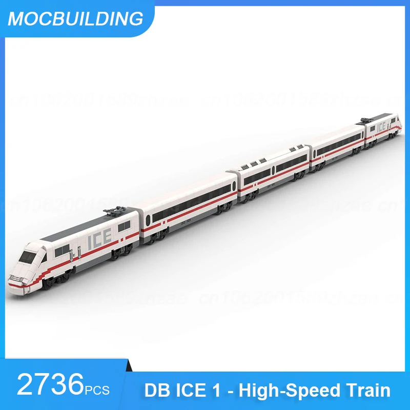 MOC Building Blocks DB ICE 1 - High-Speed Train Model DIY Assembled Bricks Transportation Educational Xmas Toys Gifts 2736PCS