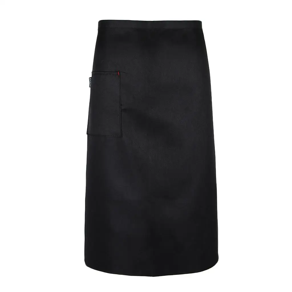 Pub Bar Apron Spandex Half Waist with Pocket Professional Waiter Bartender Uniform for Cafe Kitchen Service