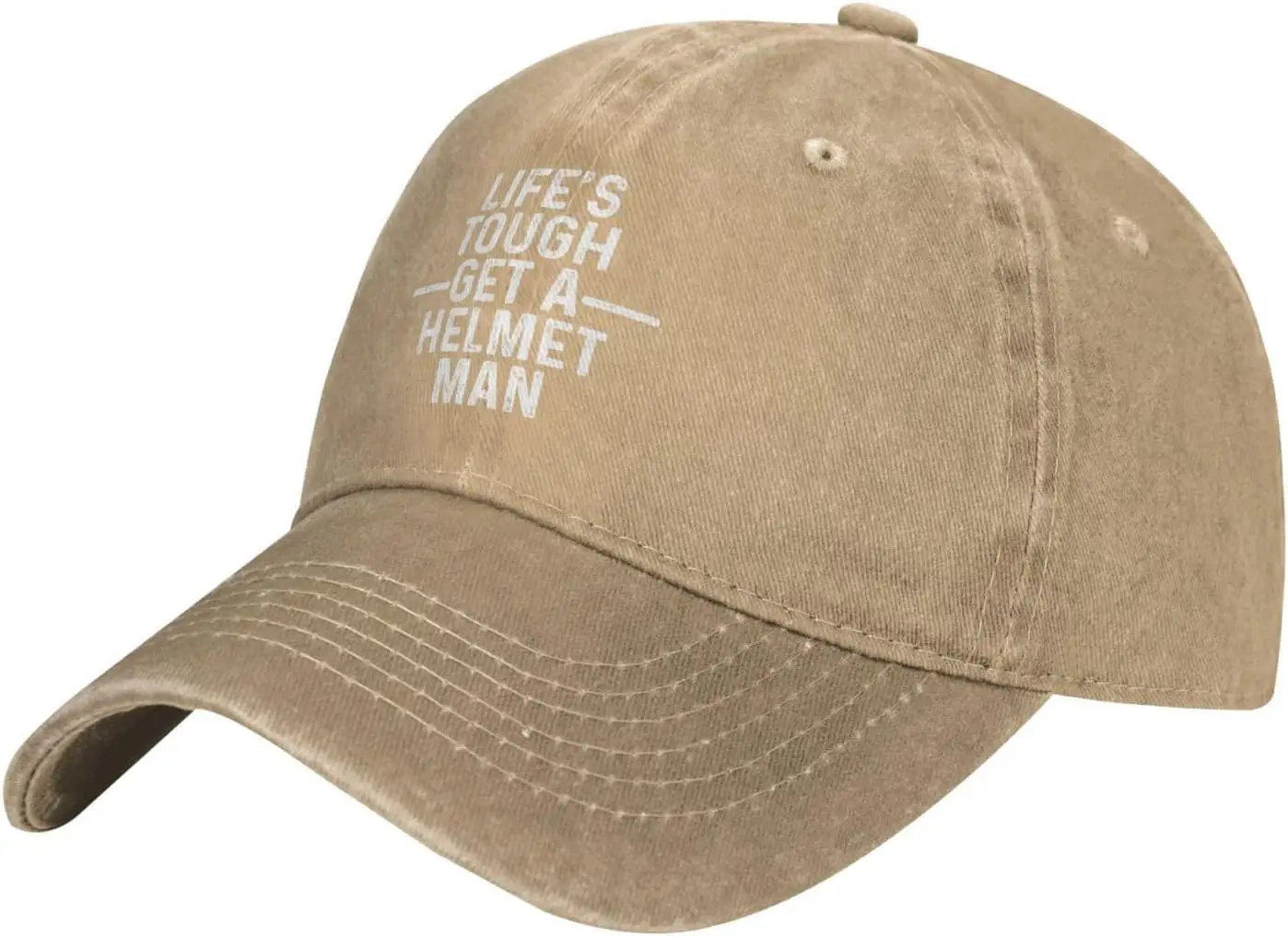 Life's Tough Get A Helmet Man Hat Women Baseball Cap Vintage Cap