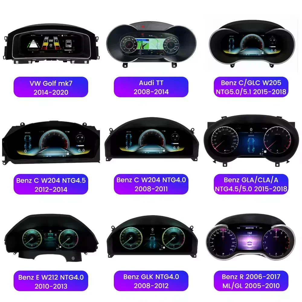 Picture 6: LCD Digital Dashboard Cluster Speedometer Virtual Instrument Panel Cockpit Meter LCD Intelligent Full Liquid Assembly