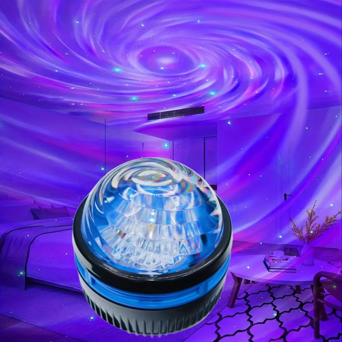 1PC LED Star Galaxy Projector Ocean Wave Nebula Night Light Indoor Rotating Star Projector Lamp Bedroom Romantic Decoration Part