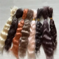 Latest Reborn Dolls Mohair Wig Light Pink Brown Grey Colors DIY BJD Reborn Doll Hair Accessories