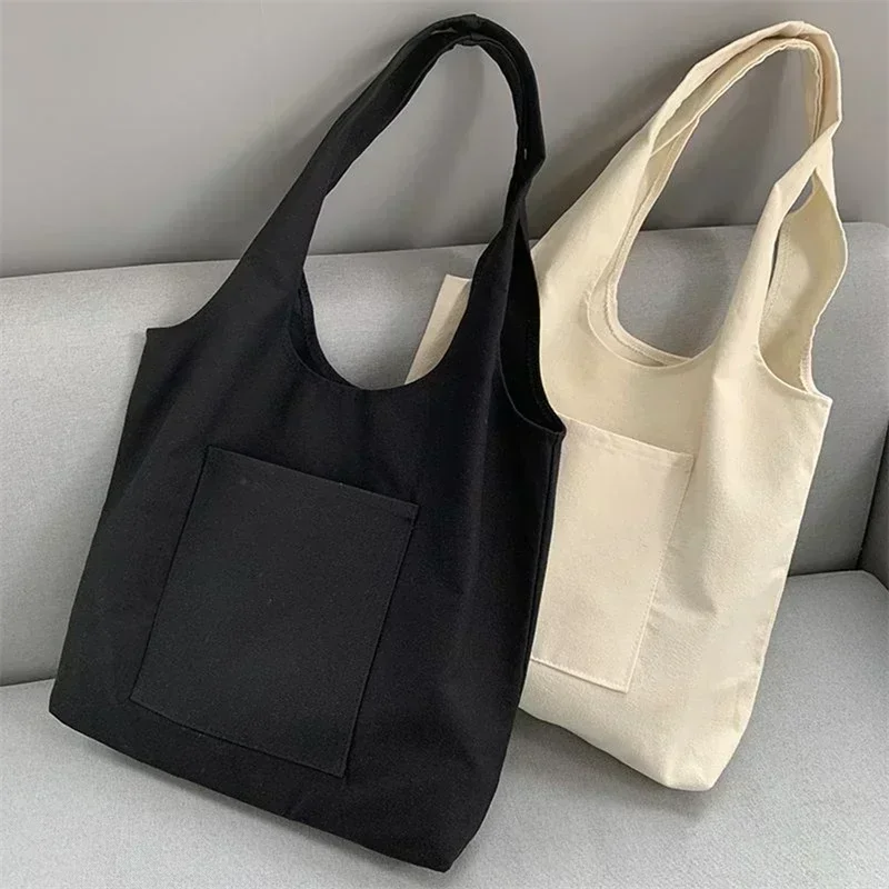 NBX-02Canvas Bag for Women Shopper Handbags Environmental Storage Reusable Canvas Shoulder