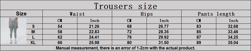 Size chart and fit details