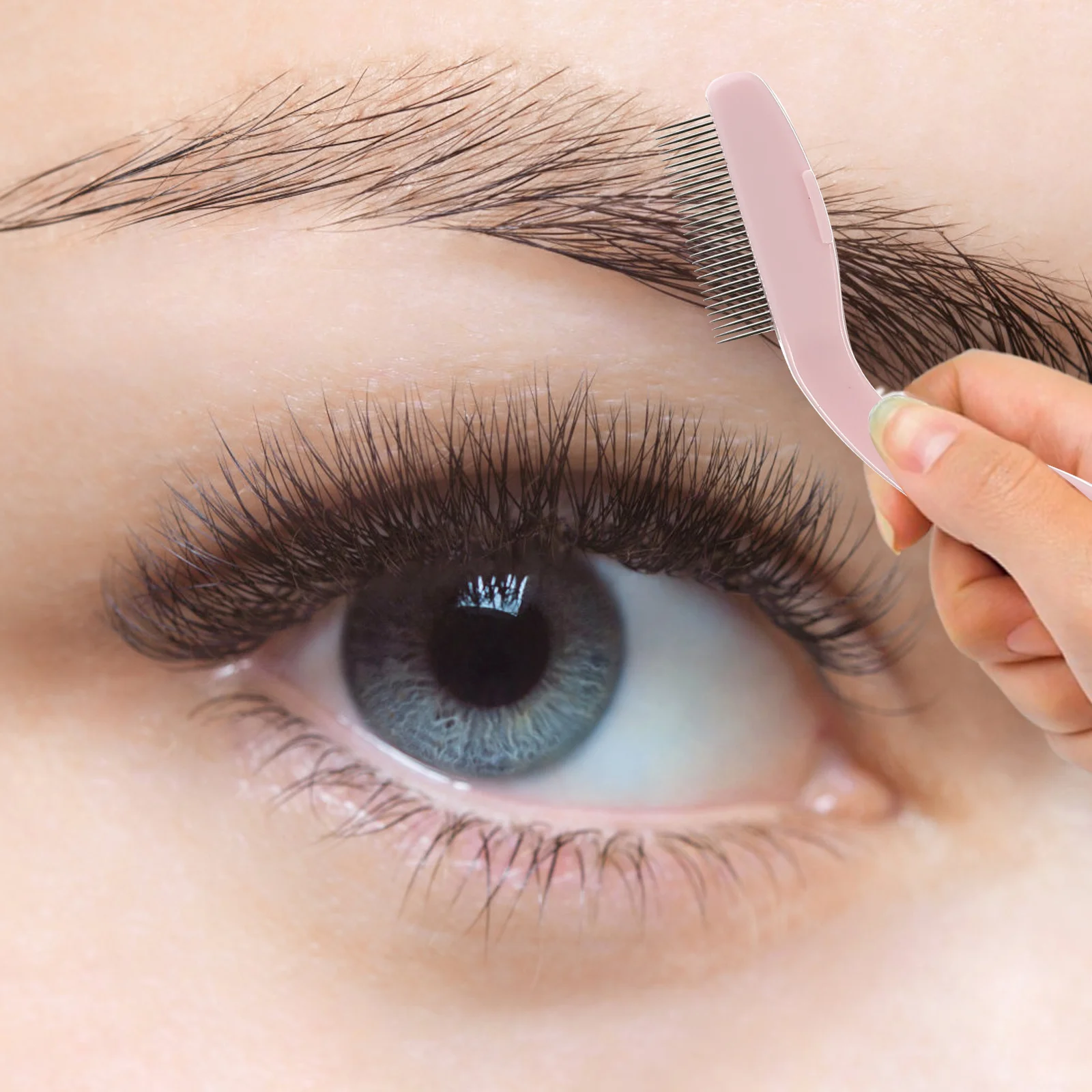 

2pcs Portable Metal Eyelash Comb Lash Separating Tool Dense Teeth Eyebrow Makeup Tool For Women Girls Beauty Kit