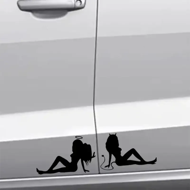 Devil and Angel Cartoon PVC Car Sticker Vinyl Decal for Laptop Water Bottle Phone Motorcycle Auto Decor
