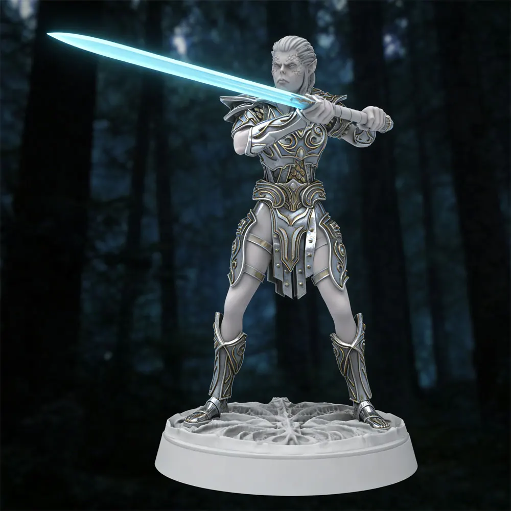 1/24/18/16/12 Warrior Resin Model Kit GK Micro 3D Printed Grey Model Statue, High Precision Resin Model Hand Uncolored
