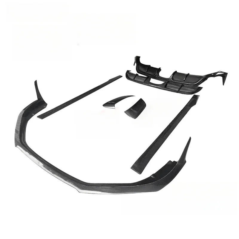 Suitable for Porsche 718 Modified Carbon Fiber Small Surround Front Lip Skirts Side Vents Rear Wing 2016+