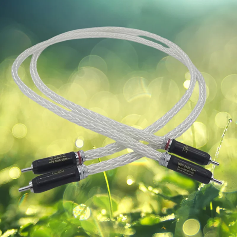 

American Campbell 8AG Monocrystalline Silver RCA Interconnect w/ WBT Gold-Plated Terminals for Amplifier​