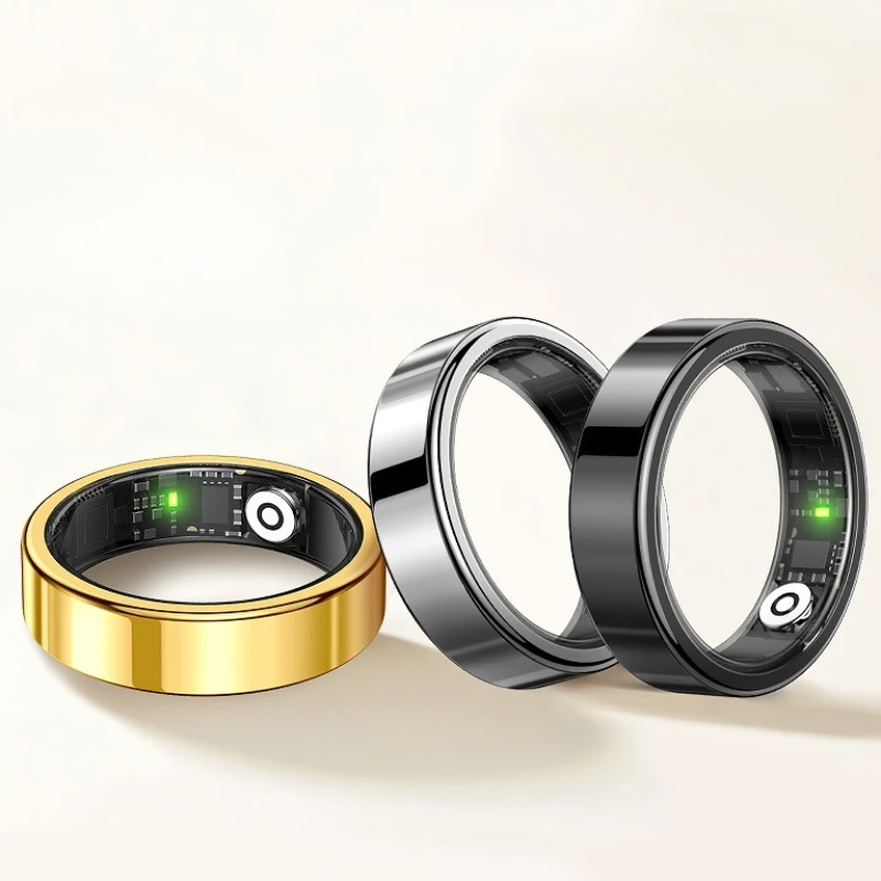 Wide 6.5mm Smart Rings Stainless Steel Heart Rate Blood Oxygen Exercise Sleep Monitoring TikTok Multifunctional Ring Jewelry