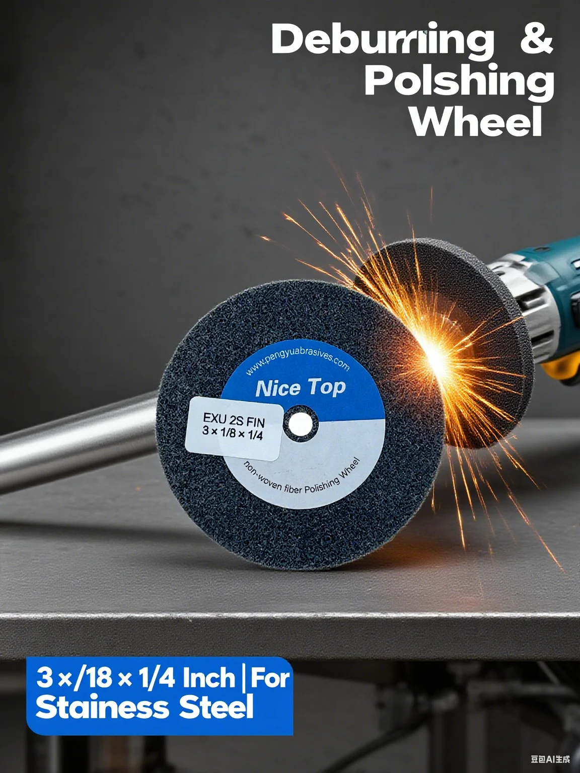 

Nice Top EXU 2S FIN 3x1/8x1/4inch Professional Grinding Wheel for Metal, Perfect for DIY & delicate parts cleaning
