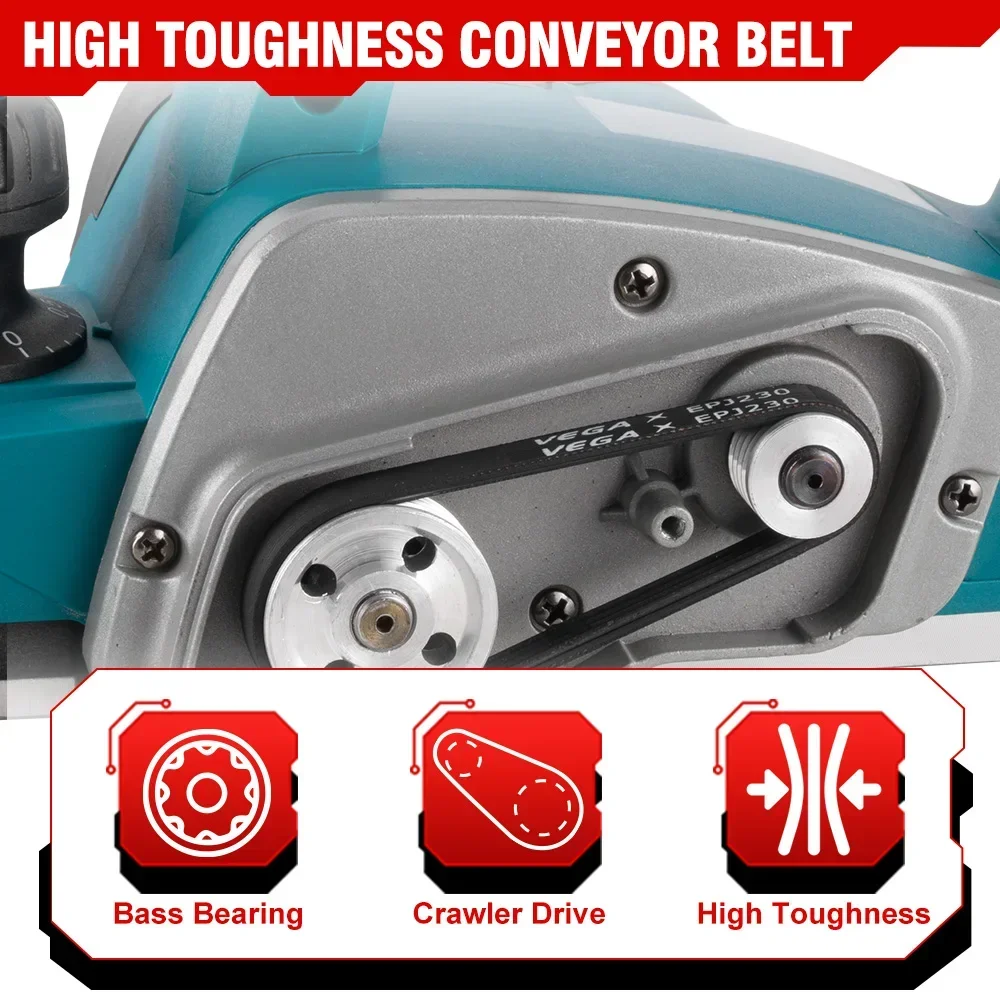 ONEVAN 30000RPM Brushless Electric Planer Cordless DIY Furniture Cutting Tool Power Planer Woodworking For Makita 18v Battery