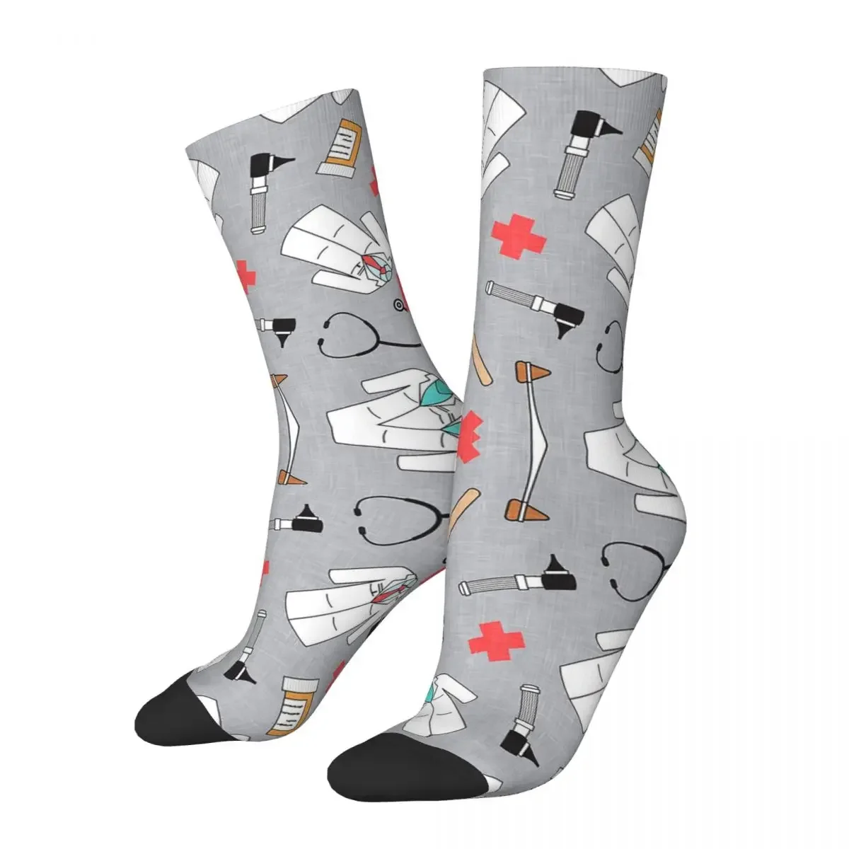 

Medical Doctor - Gray Socks Harajuku High Quality Stockings All Season Long Socks Accessories for Man's Woman's Gifts