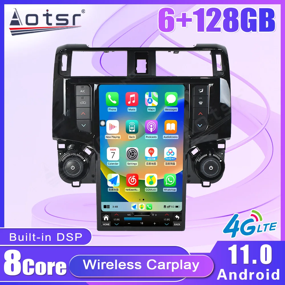 

13.6'' 6+128G Android 11 For Toyota 4Runner 2009-2019 Car Stereo Radio Multimedia player Carplay GPS Navigation Head Unit