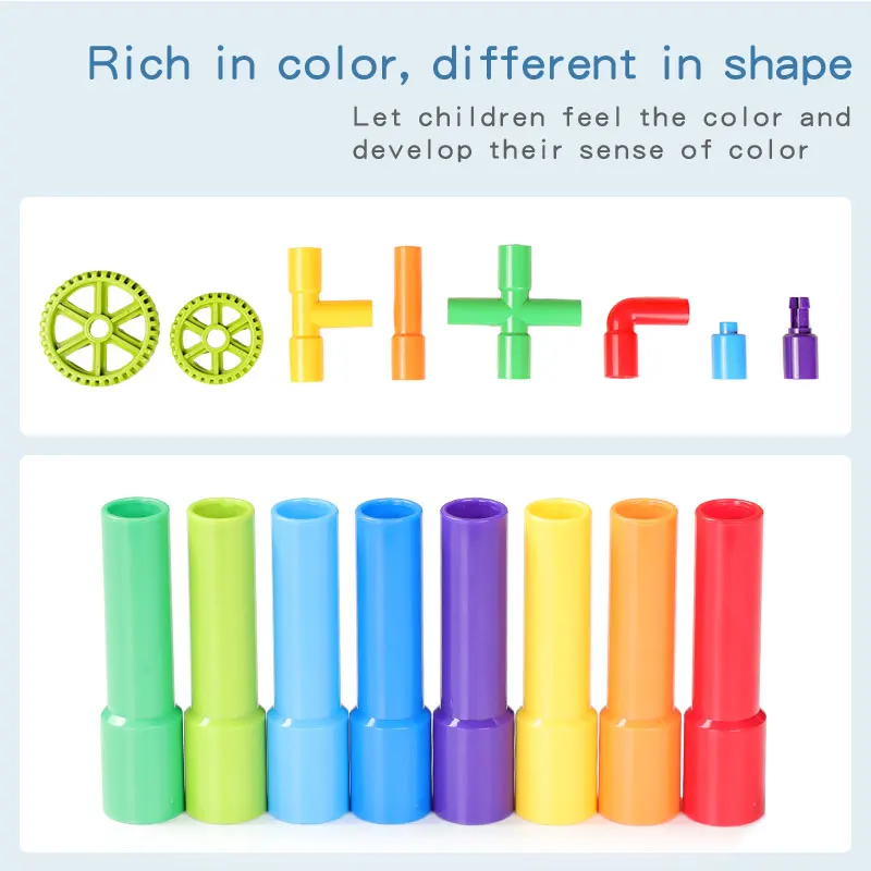 302 Pcs/Lot DIY Mini Water Pipe Building Block Toys Intelligence Creativity Training Montessori Education Toy Gifts