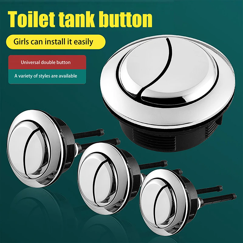 1Pc Universal Fits 38mm Hole Toilet Button Cover Closestool Round Dual Press Tank Push Switch Water Saving Rod Accessories