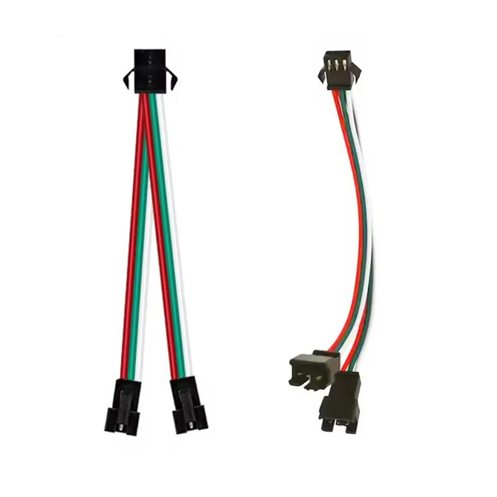 5PCS PVC SM3P Terminal Connection Wire Male Female Connector Flexible Wire Servo Extension Cable Lock Connector Tinned Copper