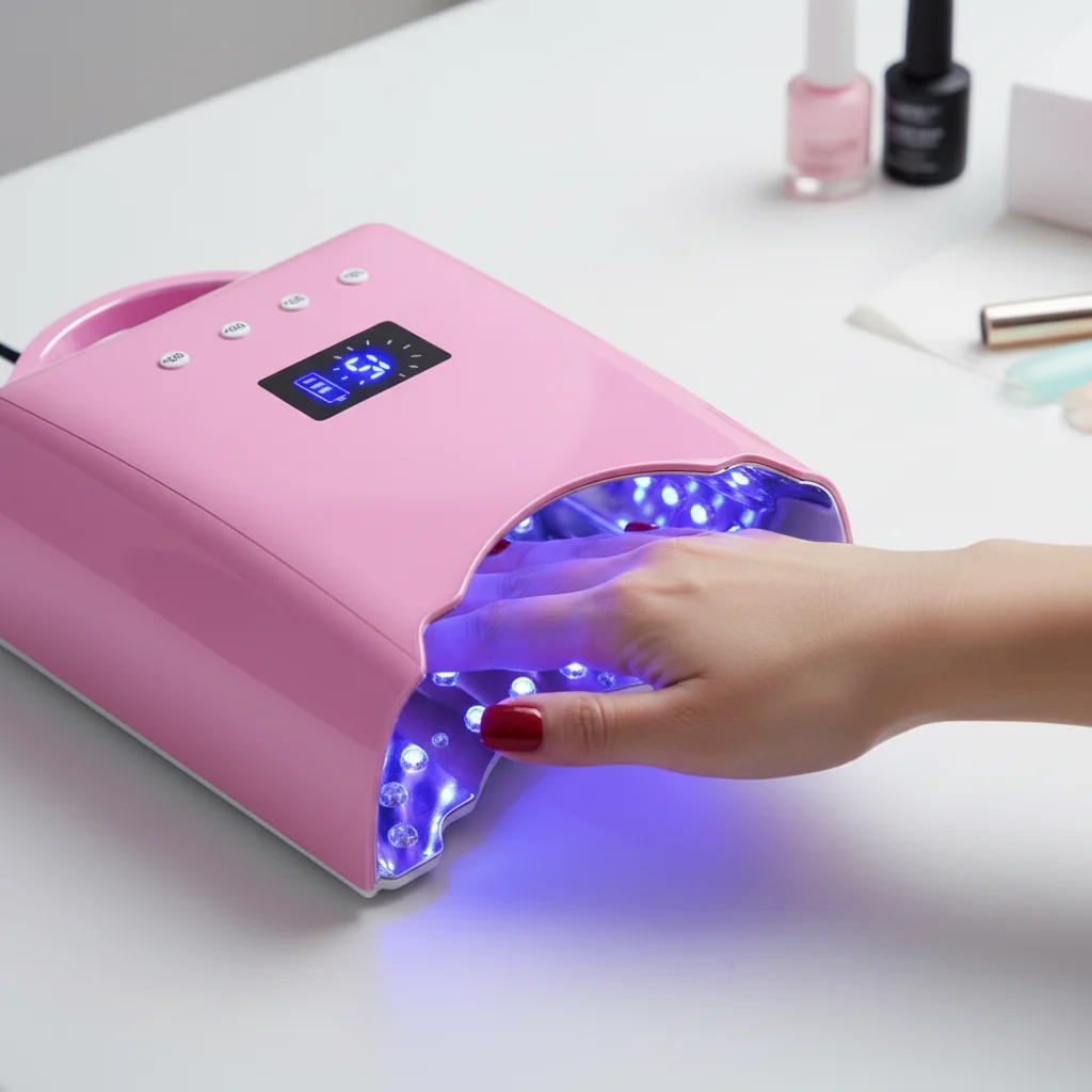 Lámpara de curado de uñas UV inalámbrica y recargable, 78W, con 4 pantallas LCD, temporizador, Sensor automático para todos los tamaños de manos y longitudes de las uñas