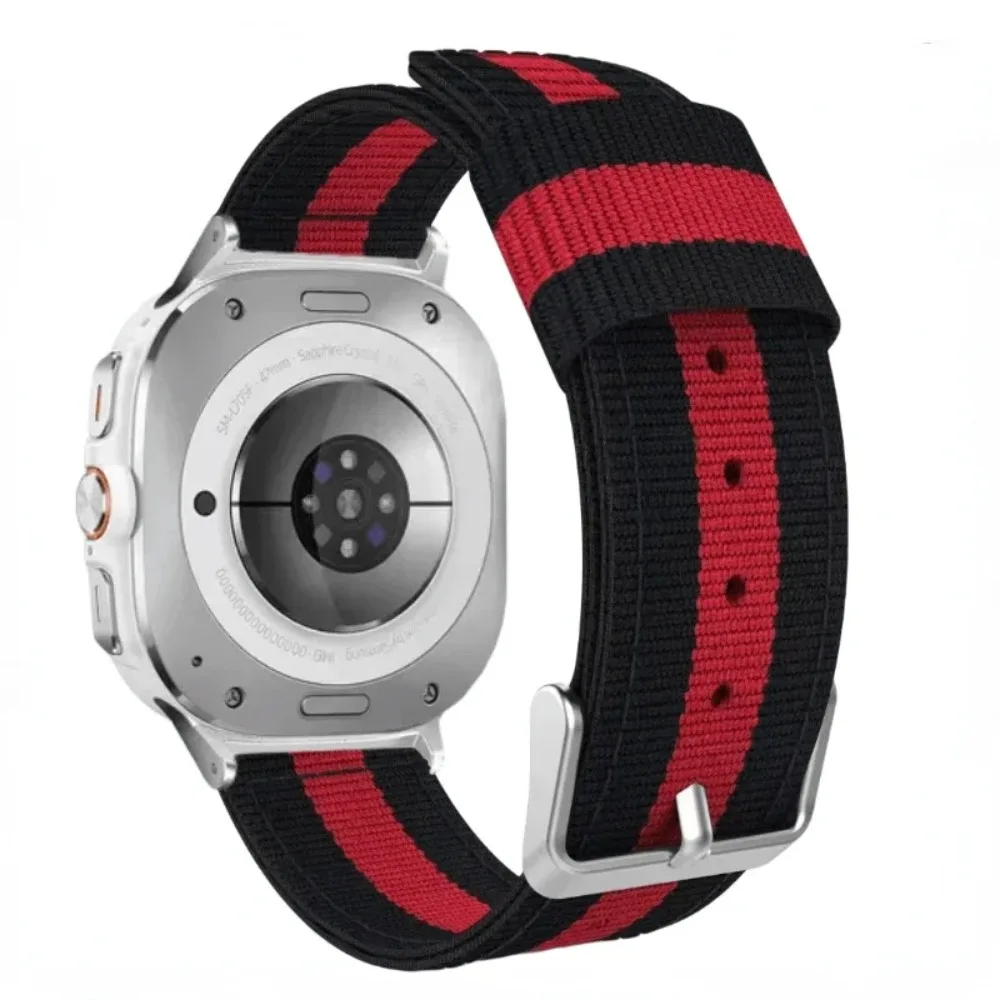삼성 갤럭시 워치 울트라용 캔버스 시계줄 나일론 루프 팔찌 갤럭시 워치 8-7 울트라 47mm 교체 가능한 손목밴드