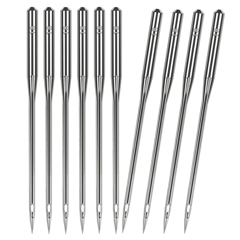 Agujas de alta resistencia para máquina de coser, agujas para máquina de coser doméstica, 50 piezas, 110/18