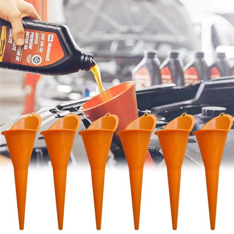 

Universal Long Stem Anti-splash Plastic Funnel for Car Motorcycle Gasoline Oil Fuel Filling Tools Auto Moto Accessories 2/4/6Pcs